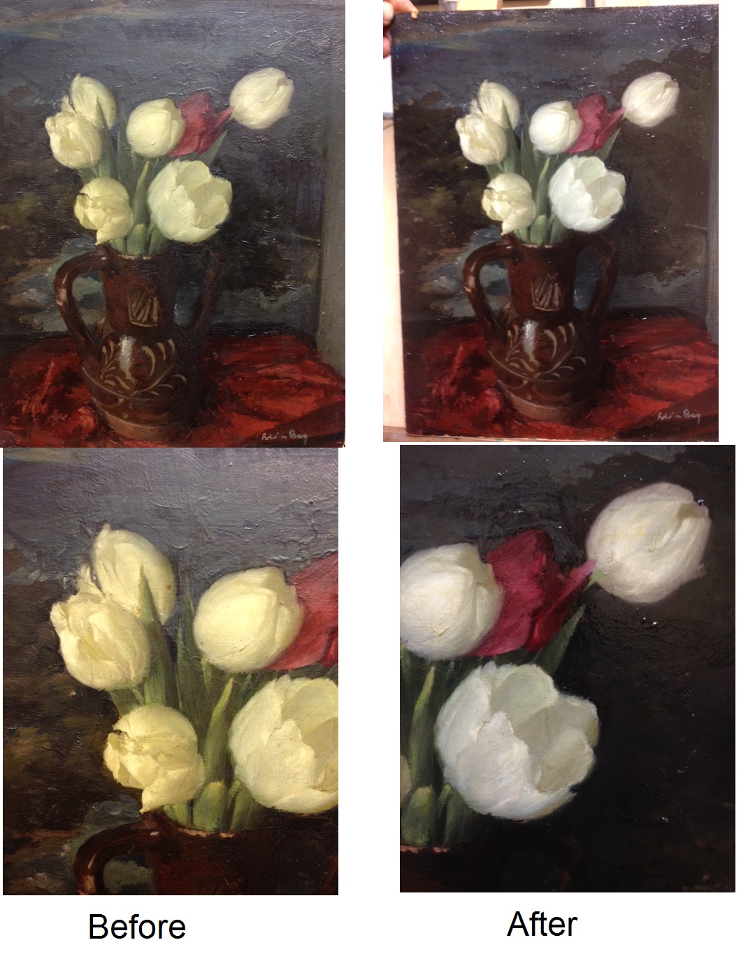Before and after - Painting restoration